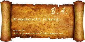 Brandschott Alinka névjegykártya